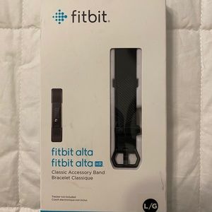 Fitbit Alta HR black band Large New